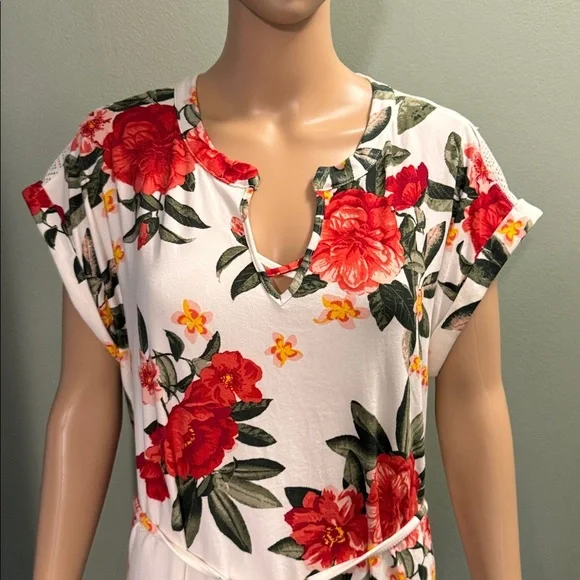 Hawaiian Floral Print dress size 1X - Picture 2 of 7